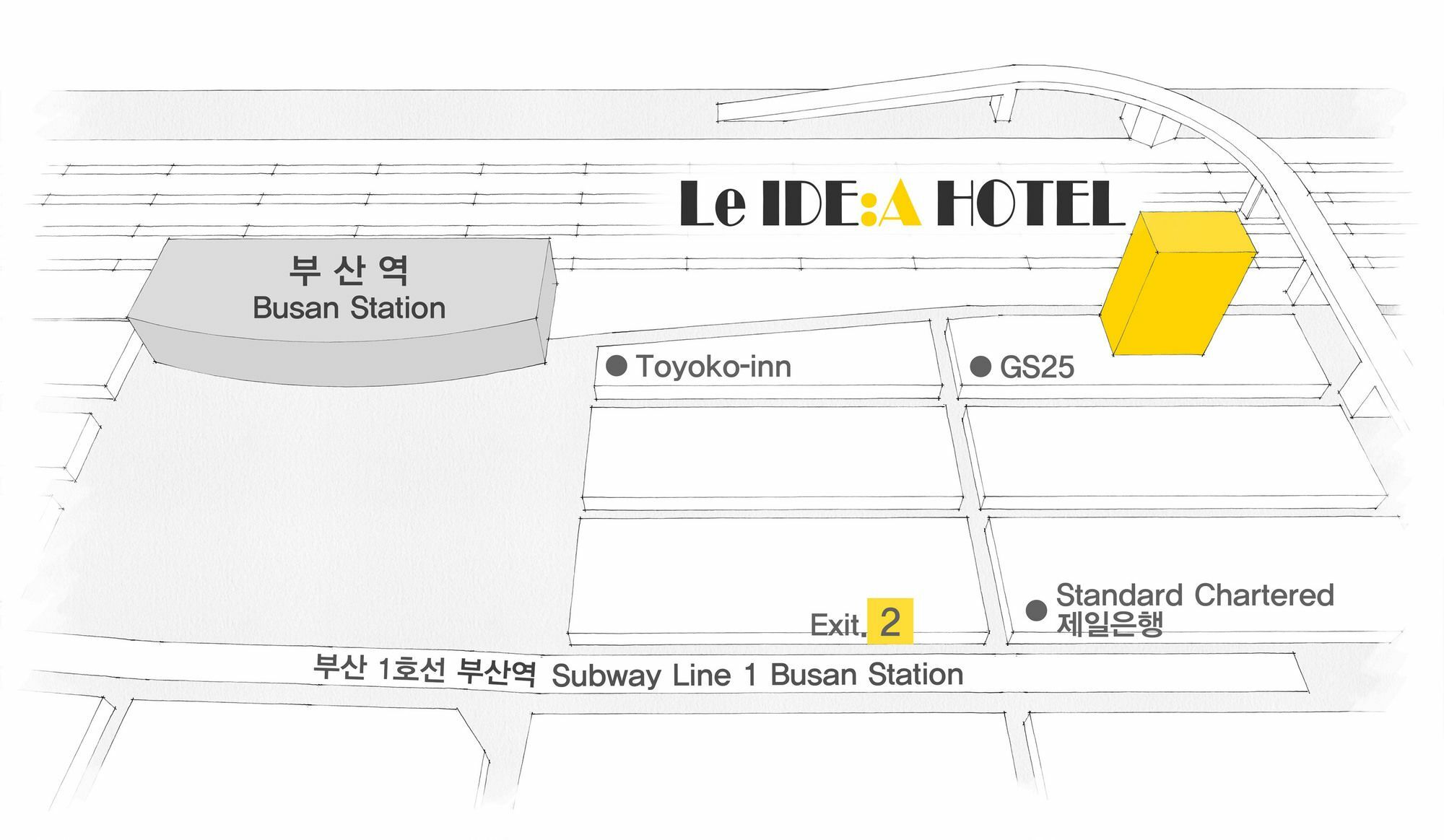 Le Idea Hotel Busan Station Екстериор снимка